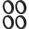 INFINAUTO Anelli Centrici Mozzo Ruota Nero 4pz Policarbonato | Diametro Esterno 69.6mm, Interno 54.1mm, Spessore 10mm. Elimina Vibrazioni E Migliora Stabilità.