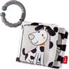sigikid Dotson - Libro in stoffa per bambini, giocattolo per bambini con contrasto in bianco e nero, da appendere con specchio, cigolii, pellicola regalo per bambini dalla nascita