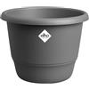 Elho Amiga Round 25cm Vasi per Piante - Anthracite | ∅ 24.5 x A 18.5 cm | Adatto per uso interno ed esterno | Plastica riciclata al 100%
