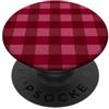 Grids & Checkerboard Pattern Gifts Borgogna Vino Rosso Gingham Buffalo Check Pattern A Scacchi PopSockets PopGrip Adesivo