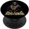 Bassbruin Goods Hip Hop Bear Rapper With Chains And Money Bags PopSockets PopGrip Adesivo