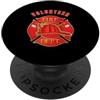 Volunteer Fire Service Collective Distintivo volontario del casco dei vigili del fuoco e assi incrociate PopSockets PopGrip Adesivo