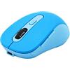 Bluestork M-WL-OFF65 - Mouse senza fili Bluetooth ricaricabile, blu | Doppia connessione Bluetooth 2,4 GHz, clic silenziosi, ricarica USB-C fino a 4800 DPI, 6 pulsanti