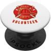 Volunteer Fire Service Collective Distintivo volontario del casco dei vigili del fuoco e assi incrociate PopSockets PopGrip Adesivo