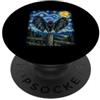 Hollow Lantern Goods Mothman Criptide Cielo Stellato Dipinto Criptozoologia PopSockets PopGrip Adesivo