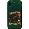 Festive Dobie Dogs Custodia per iPhone X/XS Doberman Pinscher Dobie Classic Xmas