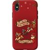 Festive Frenchie Dogs Custodia per iPhone X/XS Bulldog francese Brigata artica natalizia