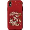 Festive Maine Coon Cats Custodia per iPhone X/XS Maine Coon - Divertente paracadute natalizio con gatti