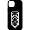 Kazakhstan Geometric Ornament Art Custodia per iPhone 14 Plus Motivo geometrico kazako a forma di scudo ornamentale