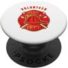 Volunteer Fire Service Collective Distintivo volontario del casco dei vigili del fuoco e assi incrociate PopSockets PopGrip Adesivo
