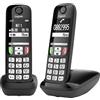 Gigaset E275 Duo - Telefono DECT wireless, pulsanti grandi, nero | Tastiera facile da usare, compatibile con auricolari, display grafico illuminato, versione spagnola