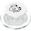 Mimiamb Line Cartone animato mucca con anello naso PopSockets PopGrip per MagSafe