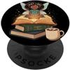 Funny Bookworm Quotes Book Lover DonaOnc Simpatica fata di Magic Story Bookworm amante dei libri fantasy PopSockets PopGrip Adesivo