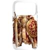 Medieval Fantasy Cat Art Co Custodia per iPhone 17 Pro Royal Cat King Spada Corona Scudo Dorato Armatura