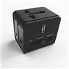 aiino italian ideas aiino - Travel Adapter 2 USB 2.1A I Adattatore E Caricatore da Viaggio I Compatibilità Universale I Compatto E Sicuro I Ricarica Ultra Veloce - Nero