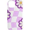 Lavender & Purple Style Gifts Custodia per iPhone 14 Scacchiera ondulata lilla viola retrò margherite fiori