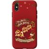 Festive Pom Dogs Custodia per iPhone X/XS Divertente paracadute natalizio con cane Pomerania
