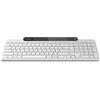 Lenovo 800 Tastiera Bluetooth autocaricabile (ricarica con luce ambientale, wireless, connessione fino a 3 dispositivi, USB-C, 109 tasti, Windows 10-11) QWERTY spagnolo - bianco