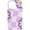 Lavender & Purple Style Gifts Custodia per iPhone 14 Pro Max Scacchiera ondulata lilla viola retrò margherite fiori