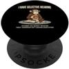 Brown Monkey Costume Teen Thinking Monke Divertente faccia di scimmia I have selettivo udito donne scimmia carina PopSockets PopGrip Adesivo