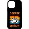 KDNCoffeeLoverDesigns Custodia per iPhone 13 Pro Max Il caffè è la mia batteria divertente amante della caffeina
