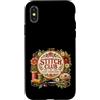 Needle Craft Designs Custodia per iPhone X/XS Stitch Club - Cerchio per ricamo floreale