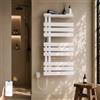 S'AFIELINA Scaldasalviette Elettrico con Ripiano 1050×500 mm 335 W Bianco | Termoarredo WiFi, Riscaldamento in Fibra di Carbonio, 6 Modalità, Spina/Collegamento Fisso