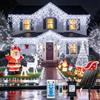 RJEDL Luci di Natale da Esterno Cascata Spina+Solare,30+5m 1000 LED Tenda Luminosa Esterno Natale con impermeabile IP65, Telecomando con Portata di 40m, 8Modalità, 3Timer e Memoria, Decorazioni Natale
