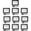 Jefedana 10pack-faretto led da esterno con sensore di movimento 50W Bianco Caldo 3000K IP66 Impermeabile faretto esterno con sensore di movimento 5000LM faretto led da esterno per Cortile,Giardino