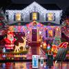 RJEDL Luci di Natale da Esterno Cascata con Spina +Solare, 3 IN 1 30+5m 1000 LED Tenda Luminosa Esterno Natale con impermeabile IP65, Telecomando con Portata di 40m, 8 Modalità, 3 Timer e Memoria