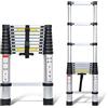 Ansobea YXXYSSTL03 - Scala telescopica estensibile, 3,8 m, per soffitta, pieghevole, colore argento