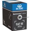 Lustrens Cavo di rete Ethernet da 305 metri | CAT5E, AWG24, CCA, UTP, con connettori RJ45 | Per connessioni internet ad alta velocità
