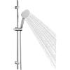 Auralum Set Doccia con Asta Doccia da 90 cm in Acciaio Inox,Doccetta a 6 Getti con Flessibile,Saliscendi Doccia Regolabile con Supporto per Doccetta,Kit Doccia Completo,Cromo