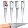 Lun Fix Supporto per Pali in Legno 100x100 mm, 750mm, Spessore 1,8mm, Zincato, 4 Pz | A Caldo, Fissaggio Pali Recinzione, Staffe Giardino, Battipalo, Recinzione In Legno, Fissaggio Pali
