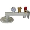 eletech Staffa per vaso espansione supporto a muro per vaso di espansione autoclave in ferro per serbatoio acqua calda sanitaria fissaggio pressione membrana refrigerant (kit con flangia)