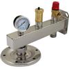 eletech Staffa per vaso espansione supporto a muro per vaso di espansione autoclave in acciaio inox per serbatoio acqua calda sanitaria fissaggio pressione kit collegamento di espansione (kit con flangia)