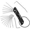 MULTIPICK Taschenmesser Dietrich Set Profi Schwarz [7 Werkzeuge | +10 Klingen] Lockpicking Set im Taschenmesserformat - Lockpicking Set Profi & Anfänger - handliches Schlüsseldienst Werkzeug