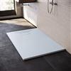 SONNI Piatto Doccia 140x70 cm, conEffetto Ardesia e Struttura Antiscivolo, Piatto Doccia Super Piatto Bianco Comprensivo di Sifone e Griglia