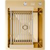ANW HOME Lavello Cucina 1 Vasca 40x50 cm, Oro PVD | Incasso, Rivestimento Nano, Spessore 3,0+1 mm, Profondità 22 cm, Con Sifone, Dosatore