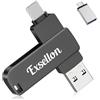 Exsellon 256GB Memoria Esterna per phone/Andriod/pad/tablet/PC/Mac | Chiavetta USB per iPhone per Salvare più Foto e Video, Libera Spazio sul Telefono e Risolve il Problema Della Memoria Piena