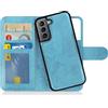 MyGadget Cover per Samsung Galaxy S22 - Custodia Libretto Magnetica - Custodia Portafoglio Flip Wallet Case - Porta Carte in Similpelle PU Removibile - Blu Chiaro