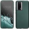 kwmobile Custodia Compatibile con Xiaomi Poco F5 Pro 5G Cover - Back Case Morbida - Protezione in Silicone TPU Effetto Metallizzato petrolio metallizzato
