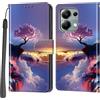 Haninsuze Cover per Xiaomi Redmi Note 13 Pro 4G, Portafoglio PU Pelle, albero rosa | Interno TPU Antiurto, Anti-Graffio, Fessura per Schede, Supporto Stand, Design Libro, Flip