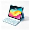 Soarig Custodia per iPad e tastiera, compatibile con A16 11/10a generazione 2026 2025, protezione completa per iPad modello A3354 A3355 A3356 A2696 A2757 A2777, con portamatite, blu