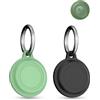 daunke - Confezione da 2 custodie in silicone per tracker Motorola Moto Tag, protezione completa (adatta per anziani, animali domestici, zaini, bagagli, bambini, chiavi), antigraffio, nero e verde