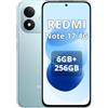 Xiaomi Redmi Note 17 4G,Smartphone,6+256 GB,IP65,Display AMOLED,Fotocamera 50 MP,120 Hz,Batteria 7700 mAh,45 W,Caricabatterie non incluso(Blu)