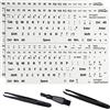 Lechengjia 2 Kit Adesivi Tastiera,English Keyboard Stickers, Adatto A Tutte Le Tastiere Per Computer,Tastiere Per Computer Portatili Con Pinzette E Pennello Per La Pulizia(UK Layout,Bianco,Lucido)