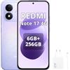 Xiaomi Redmi Note 17 4G,Smartphone,6+256 GB,IP65,Display AMOLED,Fotocamera 50 MP,120 Hz,Batteria 7700 mAh,Viola,Con caricatore da 67W