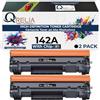 Qrelia Office Toner 142A W1420A Nero Kit 2pz Compatibile HP LaserJet M140w | Kit 2 toner per M109 M109a M109w M111a M111w M110w M140w M112a M112w M142a M142w M139a M139w M141a M141w. No serie 'e'/HP+