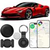 CMINGKEJI GPS Tracker per Auto, Localizzatore GPS per Auto, Air Tracker GPS Android e iOS senza Abbonamento, Autonomia Ultra Lunga, IP68 Impermeabile, Super Magnetico Smart Tag per Moto, Bici